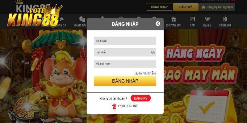 Hướng dẫn đăng nhập King88 siêu đơn giản, nhanh chóng